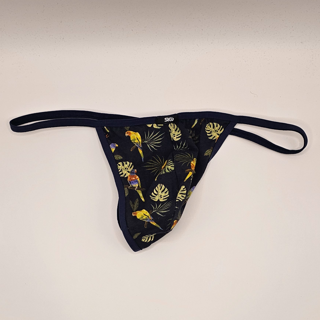 Parrot Cotton Mini G-string - Navy