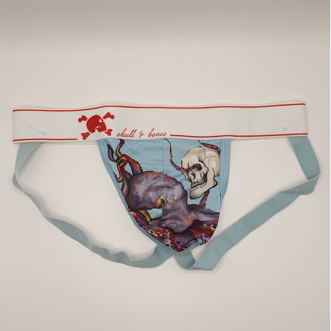 Skull & Bones Hand Painted Octopus Jock