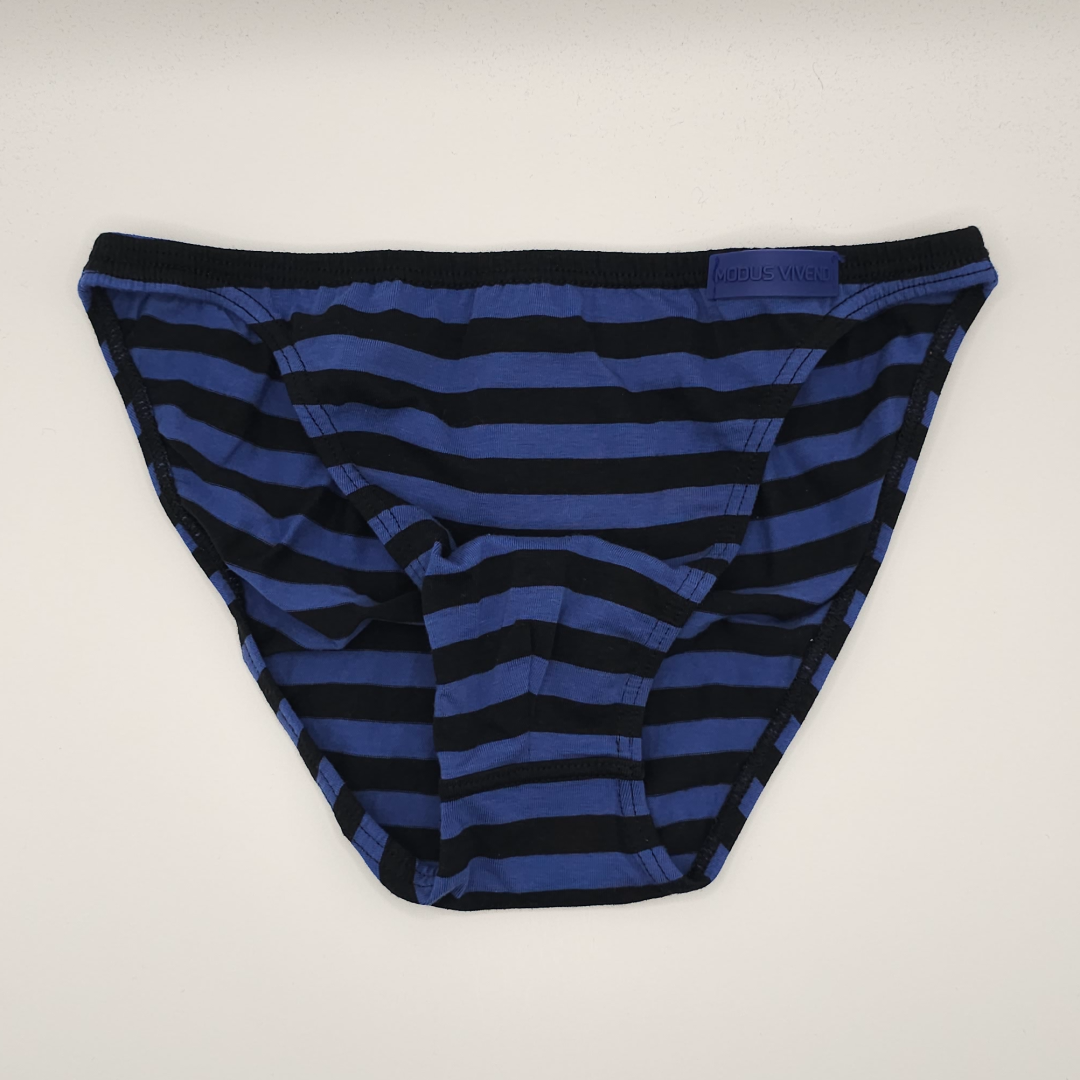 Modus Vivendi Blue Black Striped Low Cut Briefs