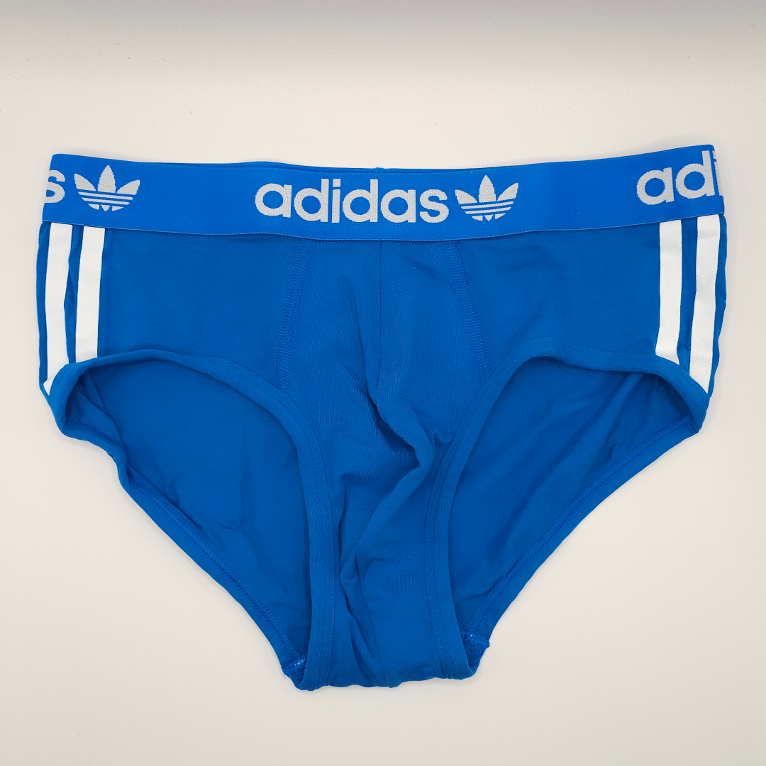 Adidas Blue Briefs (side Stripes)