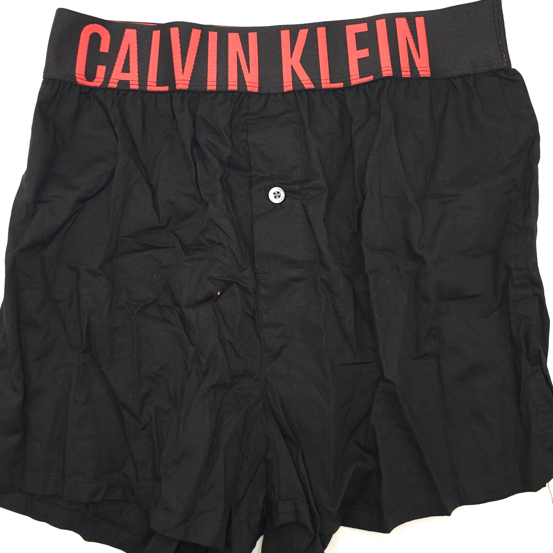Calvin Klein Intense Power Boxer Shorts (black - Red Logo Waistband)