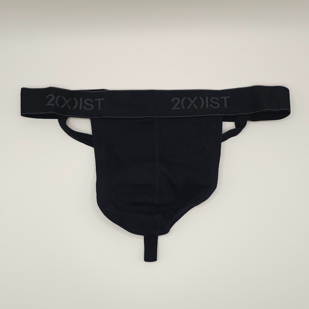 2(x)ist Essential Cotton Y-back Thong (black)