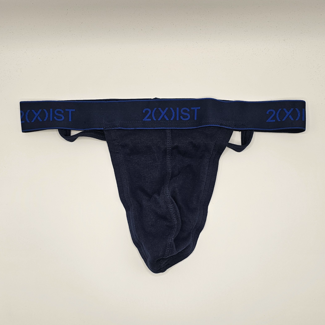 2(x)ist Essential Cotton Y-back Thong (navy)