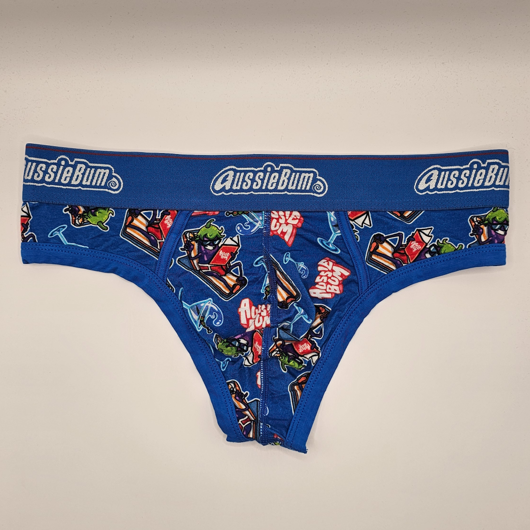 Aussiebum Eggplant N Chill Blue Thong
