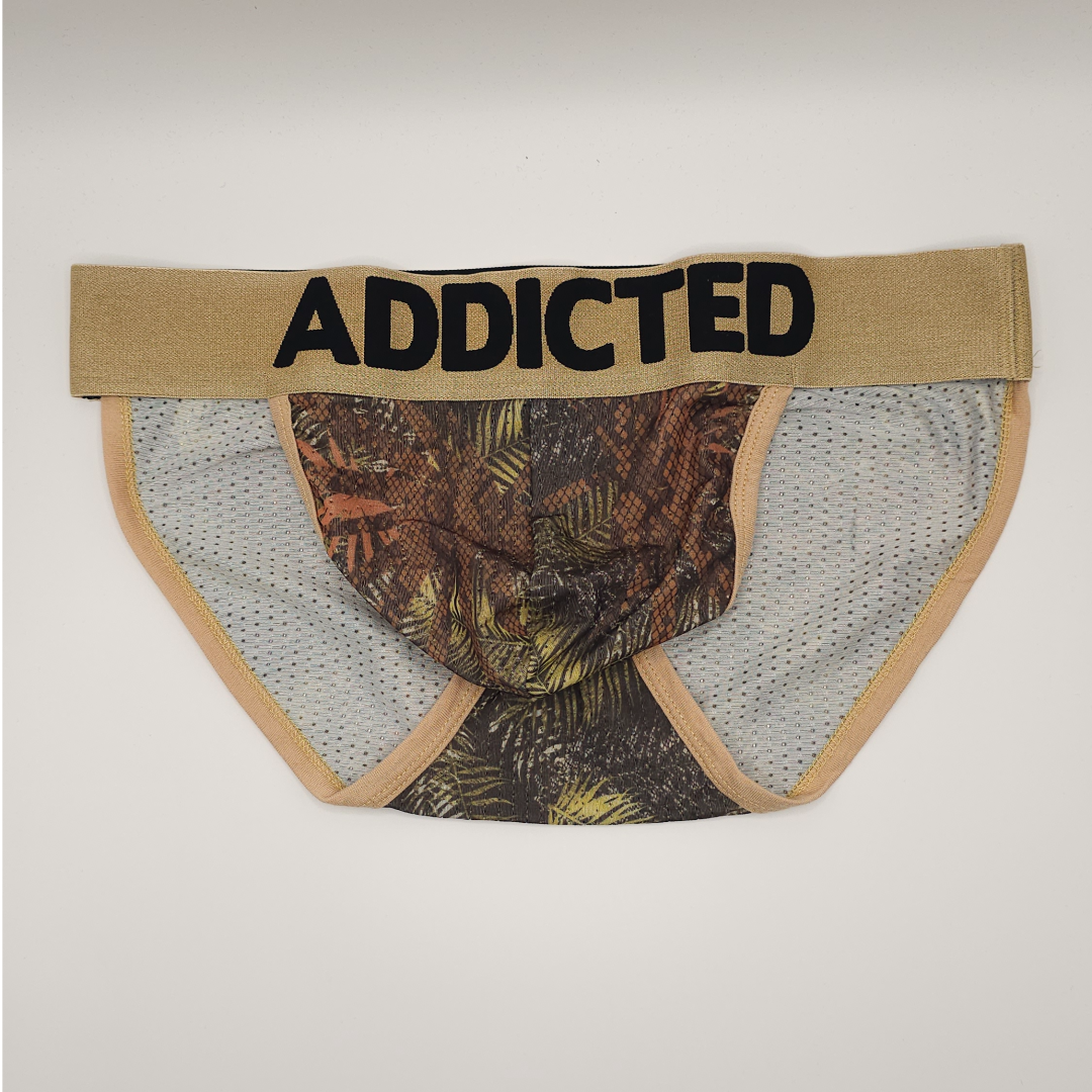 Addicted Mesh Tanga Brief Tropical (gold)