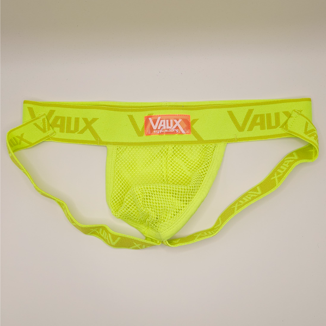 Vaux Vx1 Mesh Overlay Jockstrap Yellow
