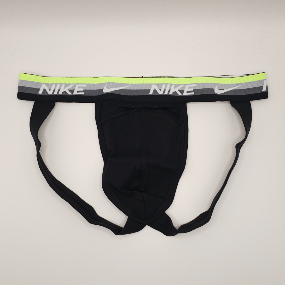 Nike Jockstrap - Black (neon Yellow Line Waistband)