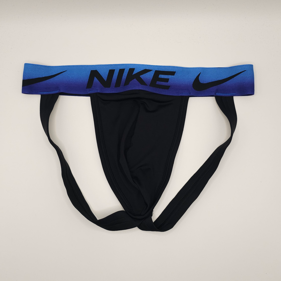 Nike Jockstrap Black (blue Gradient Waistband)