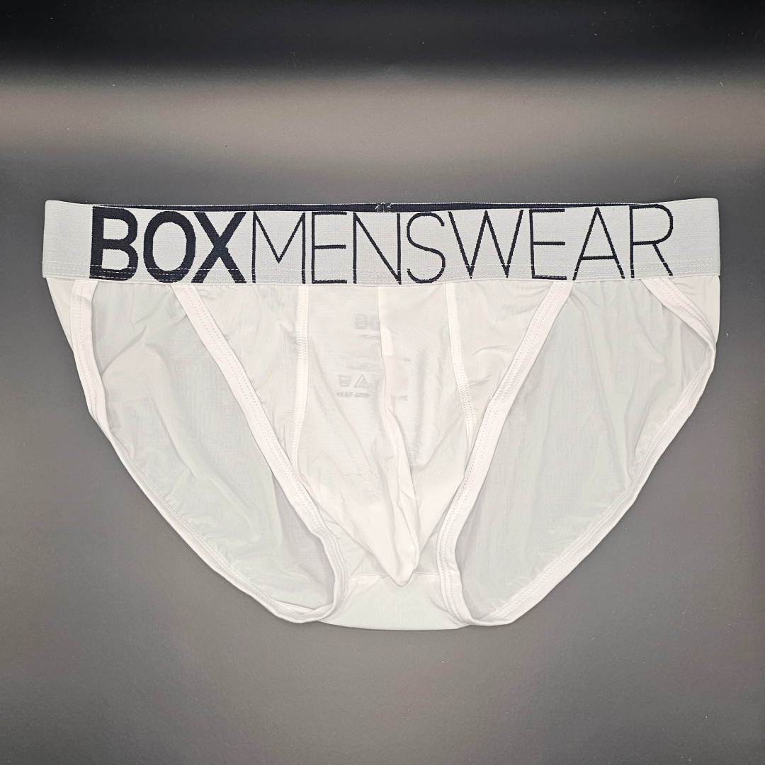 Box Menswear Tanga Briefs Defined Crotch (white)