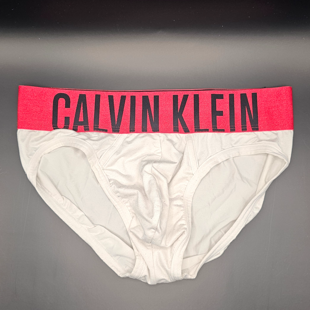 Calvin Klein White Intense Power Brief (red Waistband)