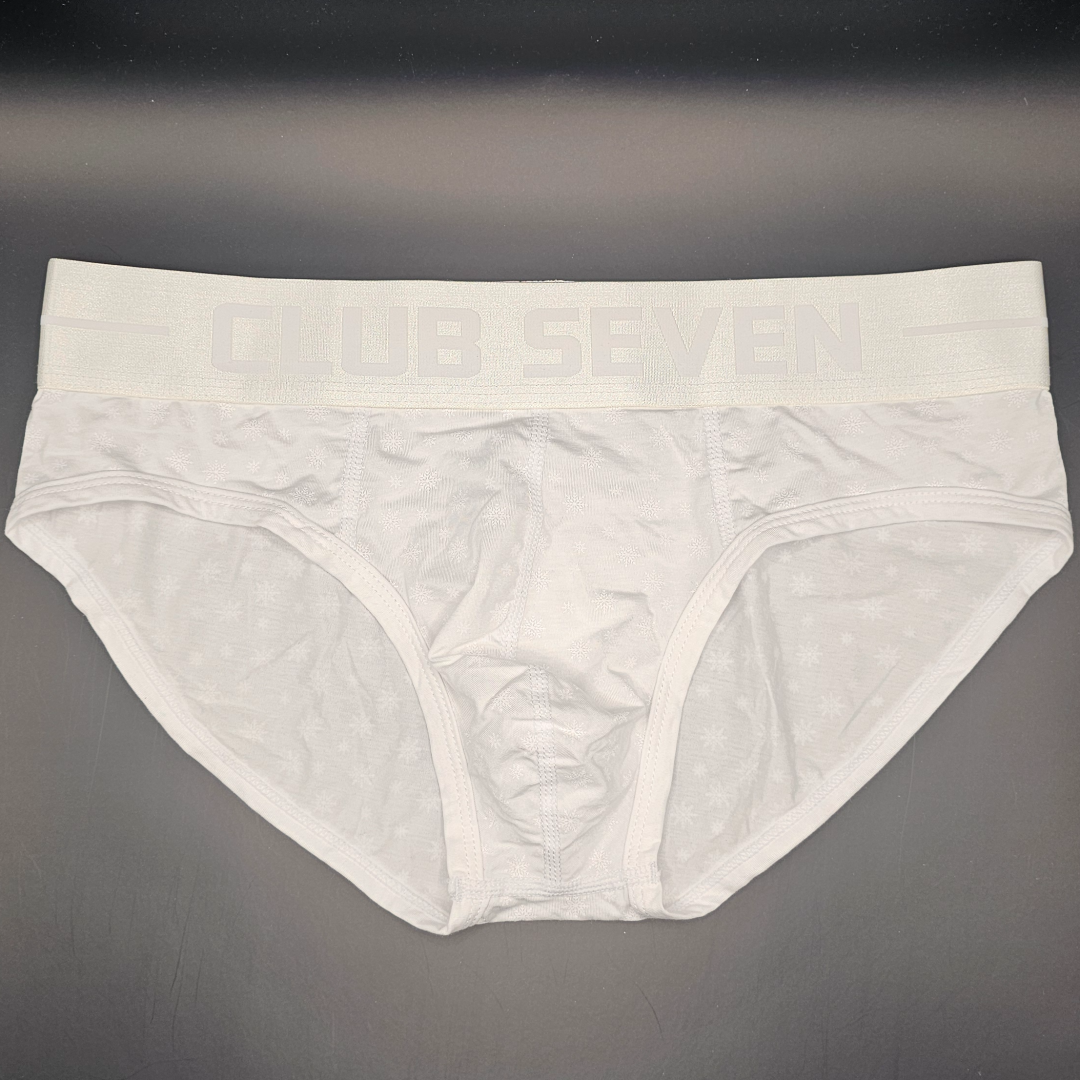 Club Seven Limited-edition White Snowflake Briefs