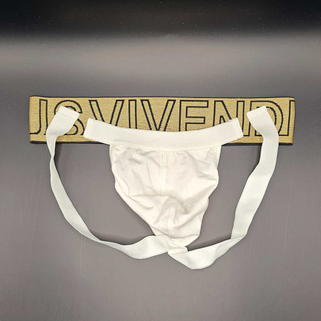 Modus Vivendi White Jockstrap (gold Waistband)