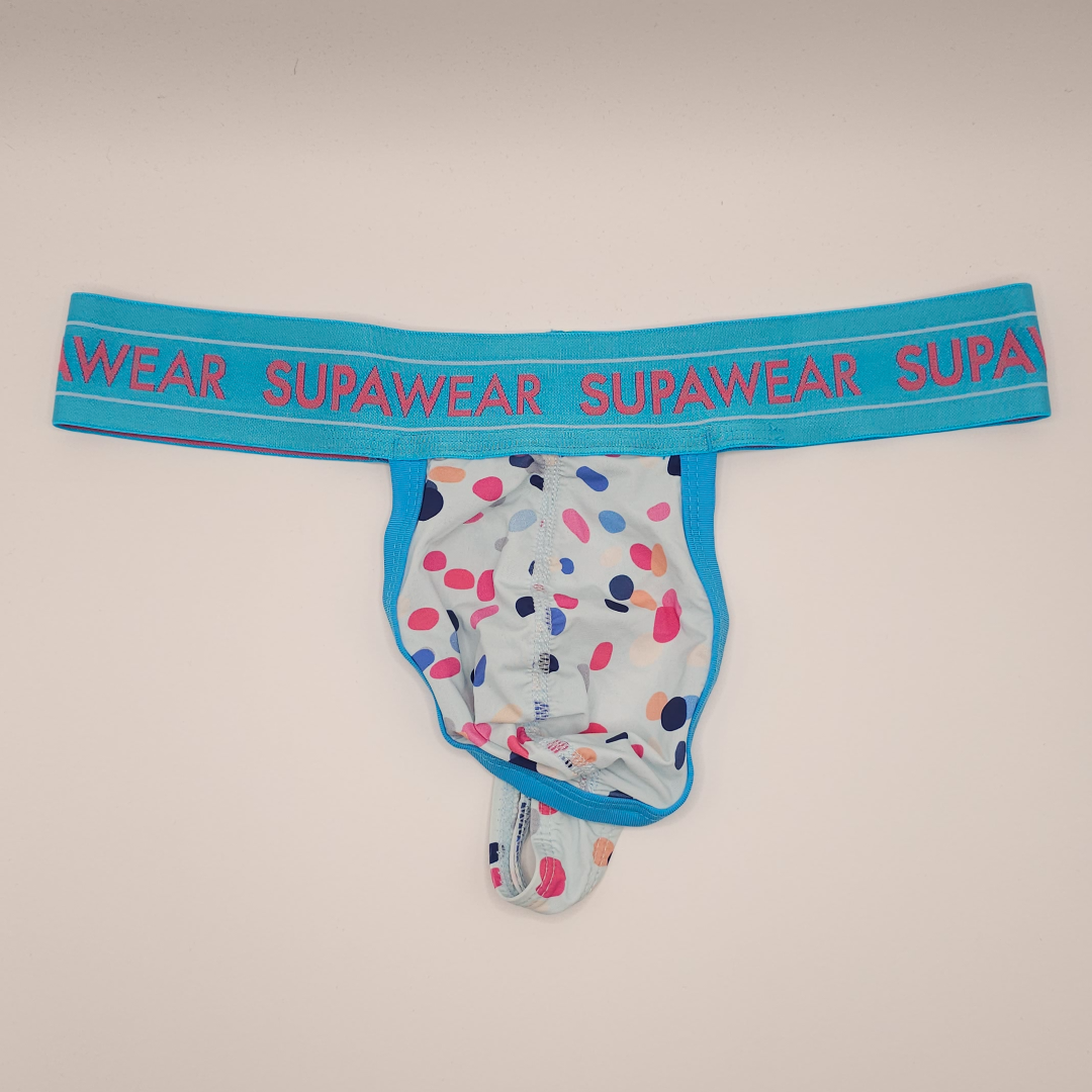 Supawear Sprint Ditsy Dots Thong Light Blue