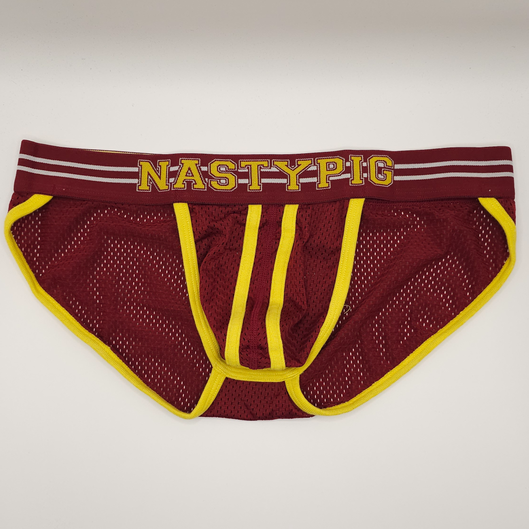 Nasty Pig Varsity Sport Brief Burgunderrot