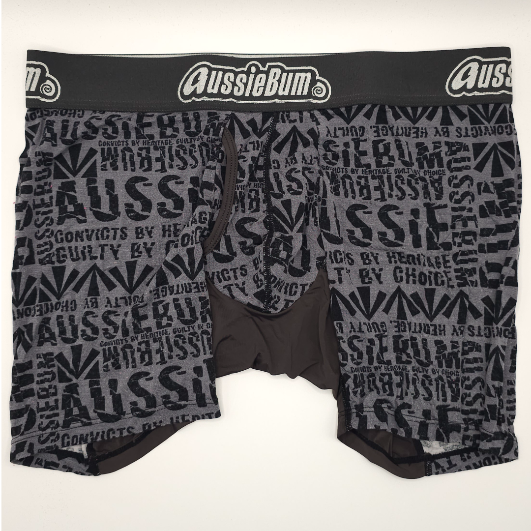 Assiebum Comfy Bamboo Convict Boxer Briefs (grey)
