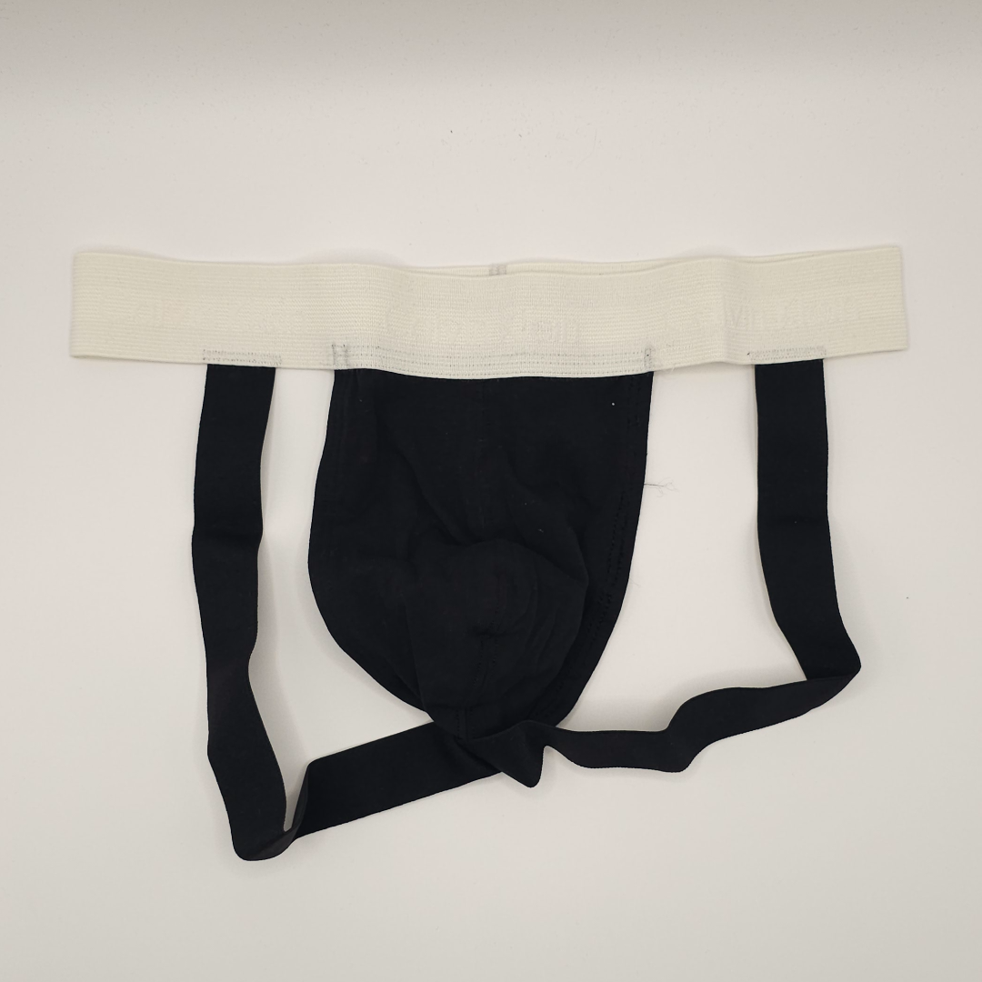 Calvin Klein Black Jockstrap (white Waistband)