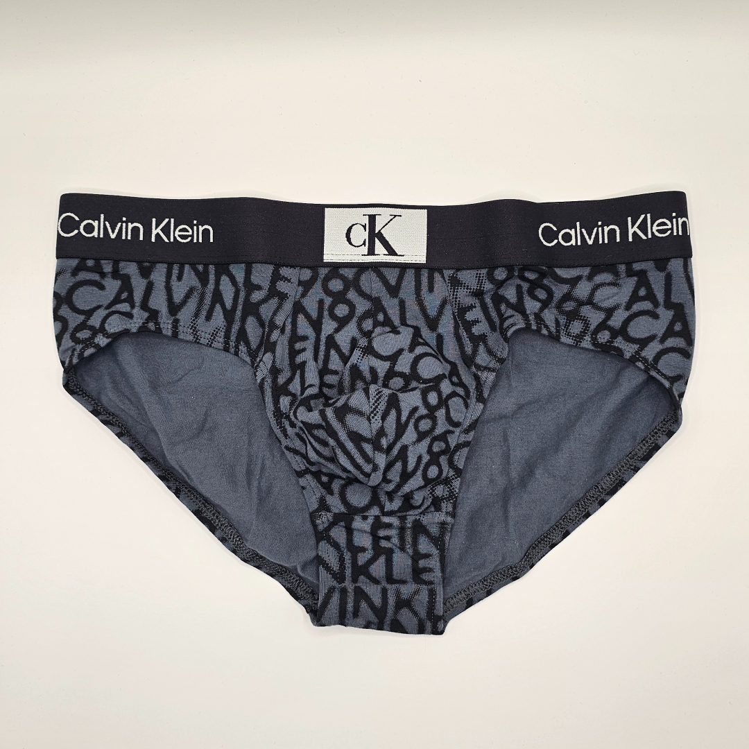 Calvin Klein Briefs (grey - Logo Pattern) - Ck96