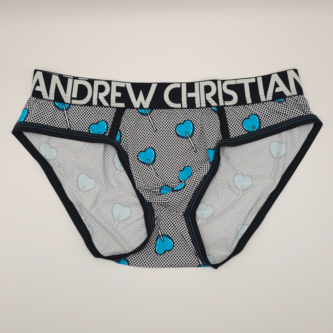 Andrew Christian Blue Heart Lolly Briefs