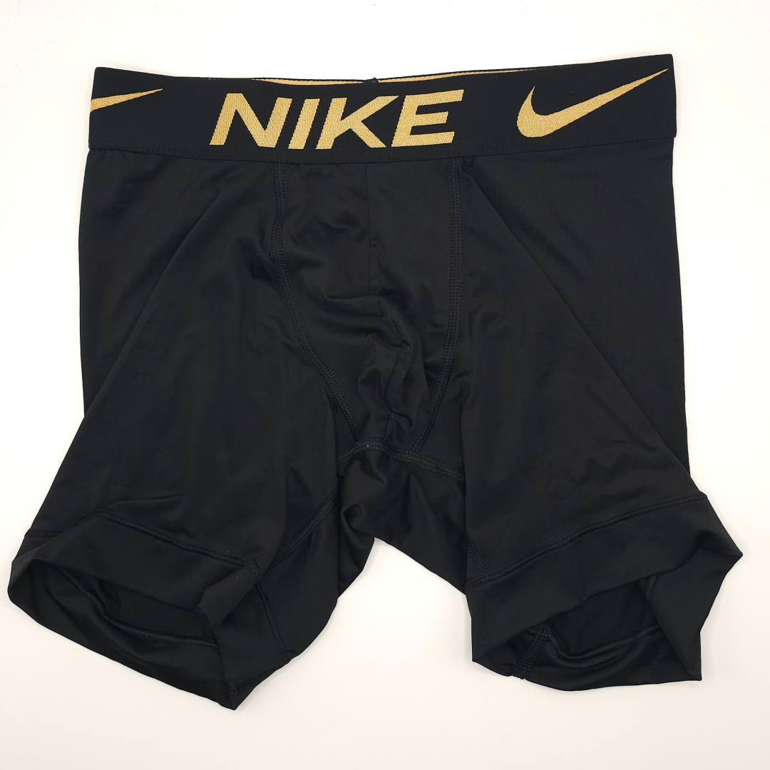 Nike Black Trunks (gold Logo Waistband)
