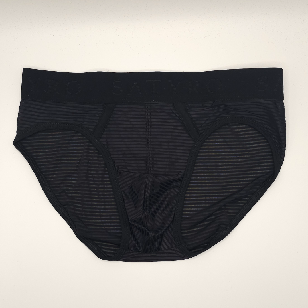 Satyro Black Mesh Briefs