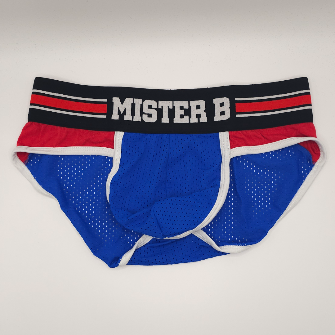 Mister B Blue Mesh Briefs