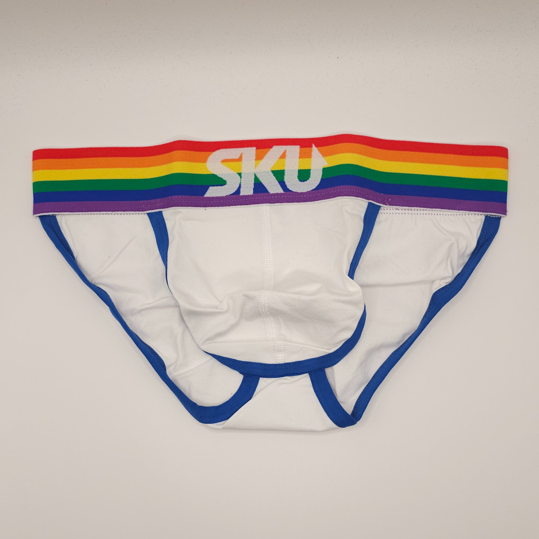 Sku White Tanga Briefs (rainbow Waistband)