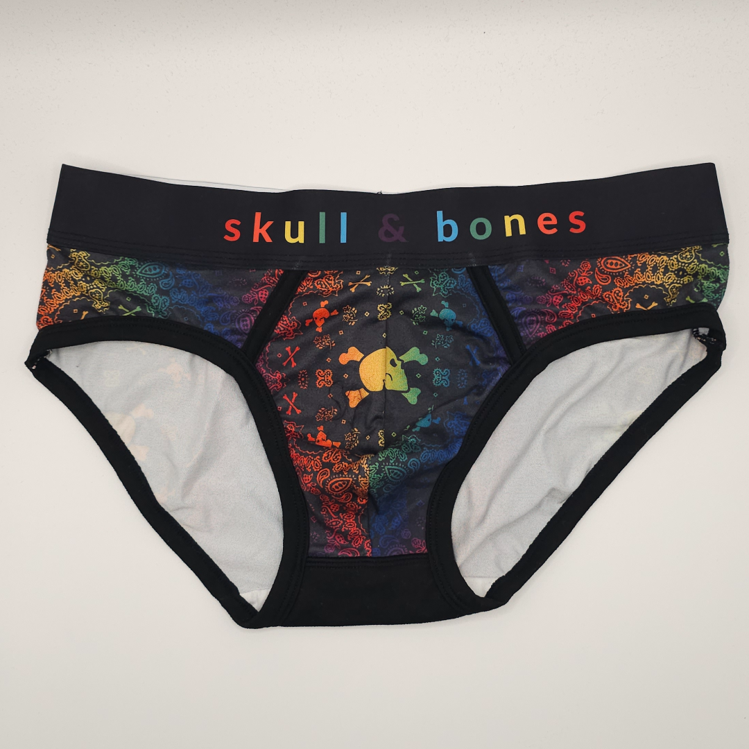 Skull & Bones Rainbow Bandana Briefs
