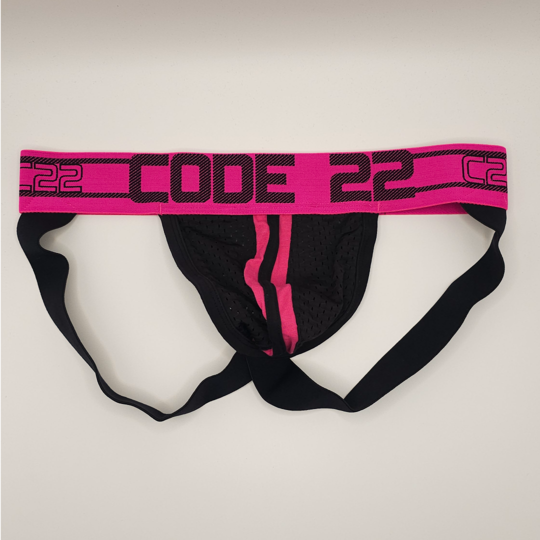 Code 22 Motion Push-up Jockstrap Black