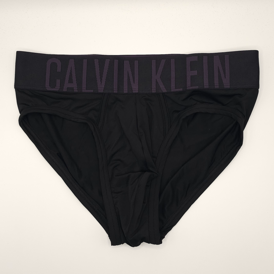 Calvin Klein Black Intense Power Brief (maroon Logo Waistband)